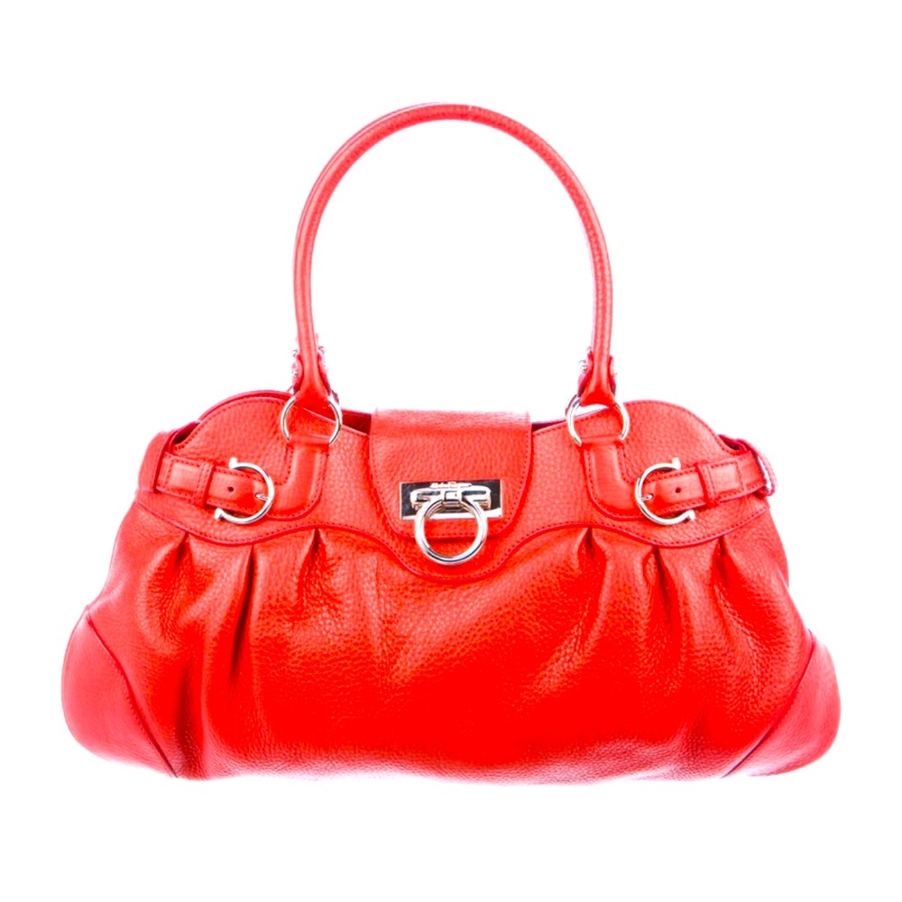 Salvatore Ferrgamo leather orange purse